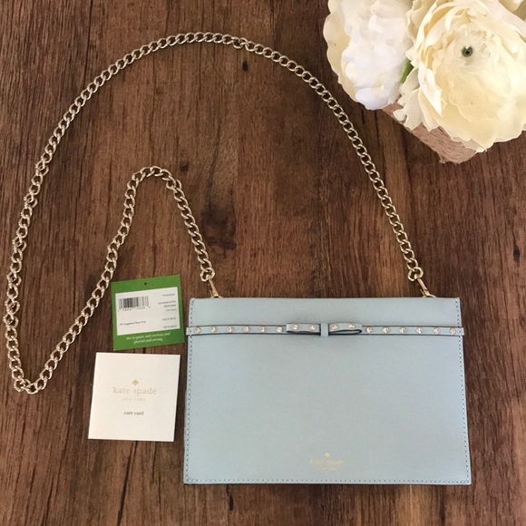 Kate Spade Elliott Street Mini Sima Shimmer Blue - Picture 8 of 14